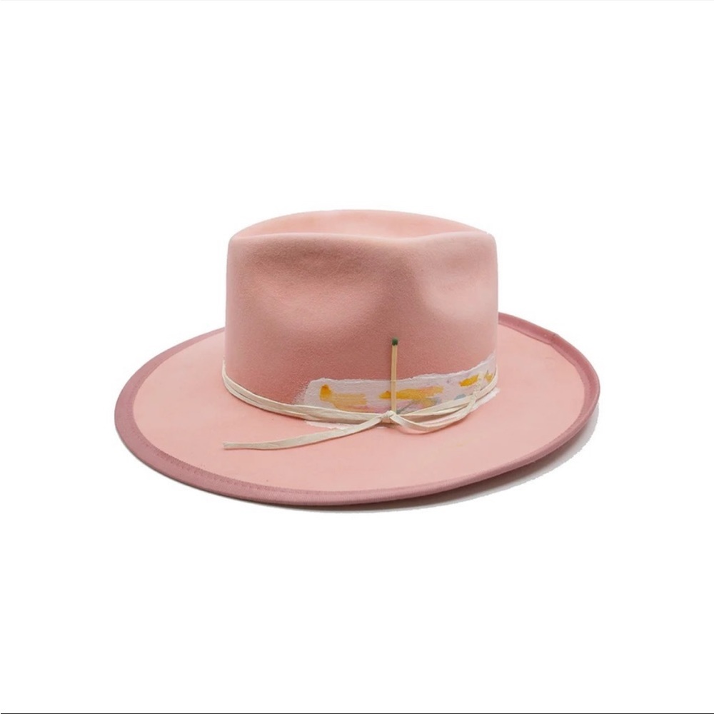 Nick Fouquet NWOT pink babe rainbow hat 100x beaver felt fedora Teressa Foglia